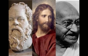 Σωκράτης, Χριστός, Γκάντι: Η συνάντηση